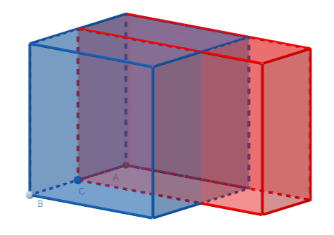 Un cubo di spigolo s e un parallelepipedo di spigoli s-k, s e s+k