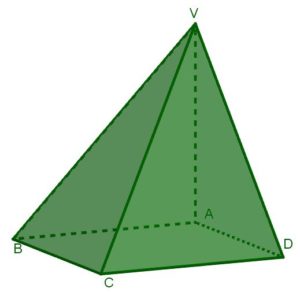 Disegno di una delle tre piramidi identiche che insieme formano un cubo